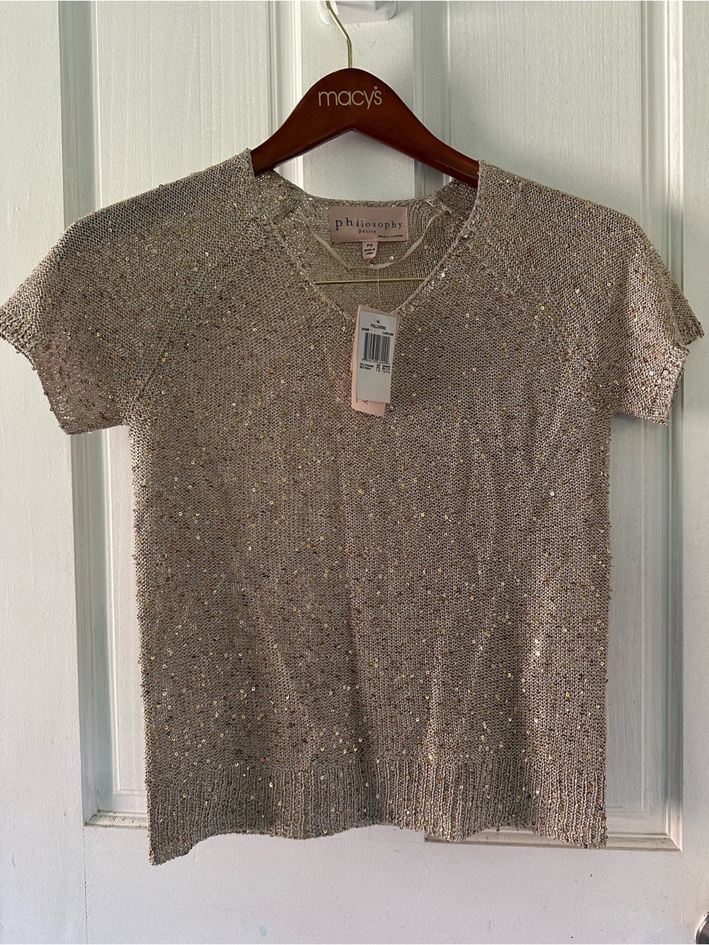 🌻 NWT Philosophy Gold Sequin Knit Top 🌻